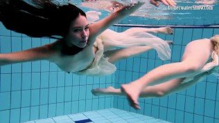 Andrejka and Anetta underwater hot lesbians